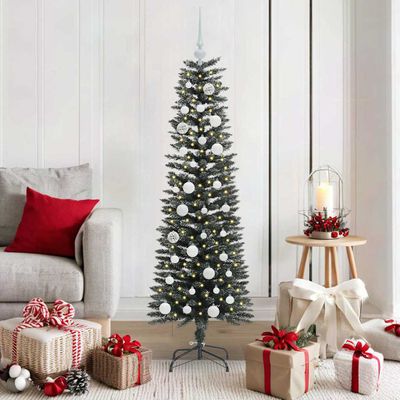 vidaXL Umelý vianočný stromček Zelená 150 cm PVC, plast a oceľ