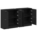 vidaXL Servírovacia skriňa 2 ks Čierny dub 60 x 30 x 70 cm