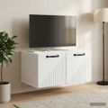 vidaXL Nástenná TV skrinka Biela 59,5 x 41 x 30 cm Kompozitné drevo