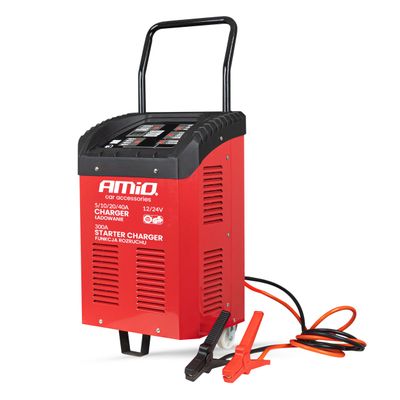 Autonabíjačka s funkciou štartovania Max. 40A 12/24V Štartovanie 300A AMiO-04500