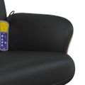 vidaXL Sklápacie masážne kreslo s podnožkou čierne umelá koža