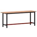 vidaXL Pracovný stôl 200x55x81,5 cm masívny buk a kov