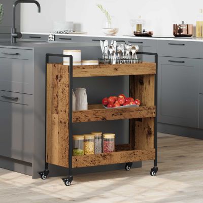 vidaXL Kuchynský vozík Staré drevo 70 x 30 x 82 cm Kompozitné drevo