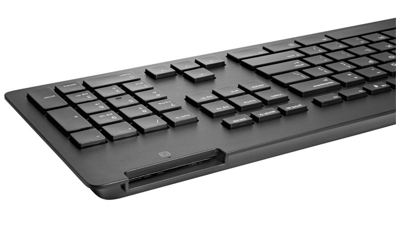 HP Bus Slim v2 Smart Card USB Keyboard CZ-SK Klávesnice, drátová, CZ/SK layout, ctecka Smart karet, USB, cerná