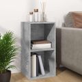 vidaXL Úložný box na vinyly, betónovo sivý 71x34x36cm kompozitné drevo