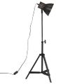 vidaXL Podlahová lampa 25 W čierna 35x35x65/95 cm E27