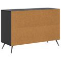 vidaXL Servírovacia skriňa Čierna 89 x 34,5 x 60 cm Kompozitné drevo