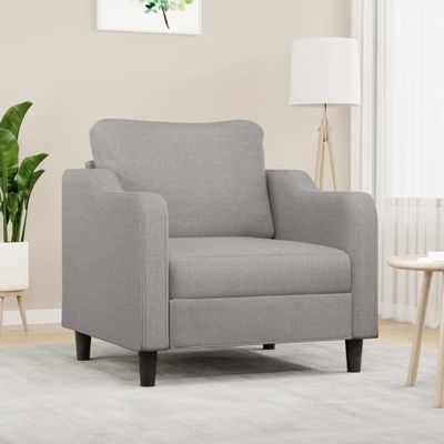 vidaXL Jednomiestna pohovka bledosivá 60 cm látková