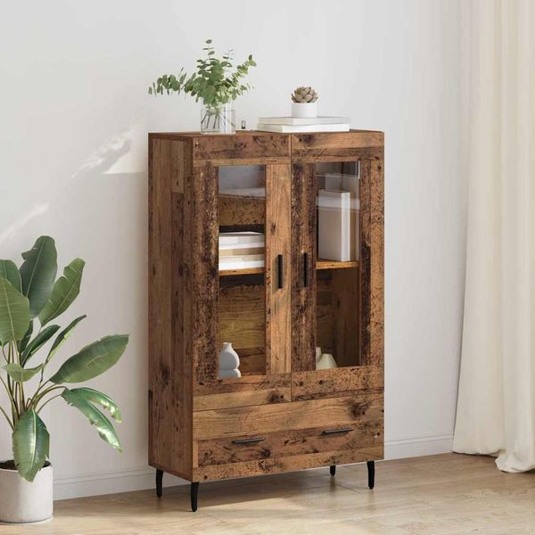 vidaXL Highboard Staré drevo 69,5 x 31 x 115 cm Kompozitné drevo