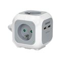 ORNO OR-AE-13144 Predĺžací zásuvka 1,4 m s USB nabíjačkou, sivá