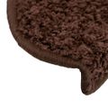 vidaXL Schodové rohože 10 ks 65x21x4 cm hnedé polkruhové veľké
