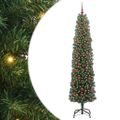 vidaXL Umelý vianočný stromček Zelená 240 cm PVC, oceľ a plast