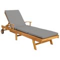 vidaXL Ležadlo s vankúšom 100% polyester a masívny teak