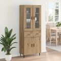 vidaXL Highboard 2 ks Remeselný dub 69,5 x 34 x 180 cm