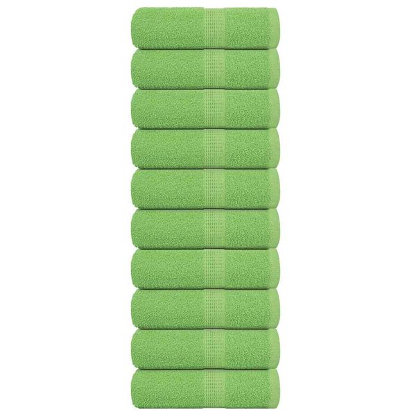 vidaXL Uteráky pre hostí FROGN 10 ks, jablkovo zelené 30x50 cm, 360 g/m²