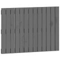 vidaXL Nástenné čelo postele sivé 82,5x3x60 cm masívna borovica