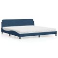 vidaXL Posteľ s matracom Dover modrá 200x200 cm látka