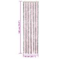 vidaXL Záves proti hmyzu strieborno-sivý a ružový 56x185 cm ženilka