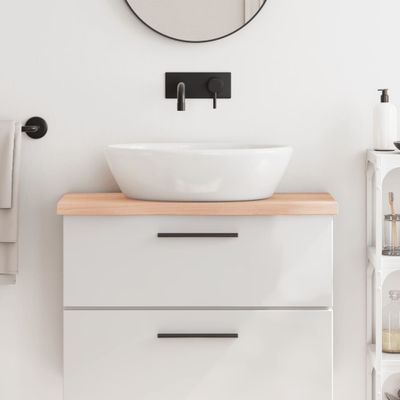 vidaXL Kúpeľňová doska 80x30x(2-4) cm neošetrený masív