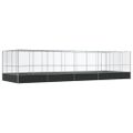 vidaXL Voliéra s nadstavcom strieborná 932x307x212 cm oceľ
