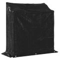 vidaXL Regál na krbové drevo s pláštenkou 100,5x40,5x110,5 cm