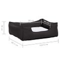 vidaXL Pelech pre psa tmavosivý a biely 110,5x80,5x26 cm ľanový vzhľad flís
