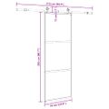 vidaXL Posuvné dvere s kovaním čierne 76x205 cm tvrdené sklo