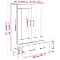 vidaXL Highboard Remeselný dub 69,5 x 31 x 115 cm Kompozitné drevo
