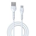Kábel Devia Kintone EC145 USB - USB-C 1,0 m 2,1A biely