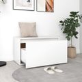 vidaXL Lavica do chodby 80x40x45 cm, biela, kompozitné drevo