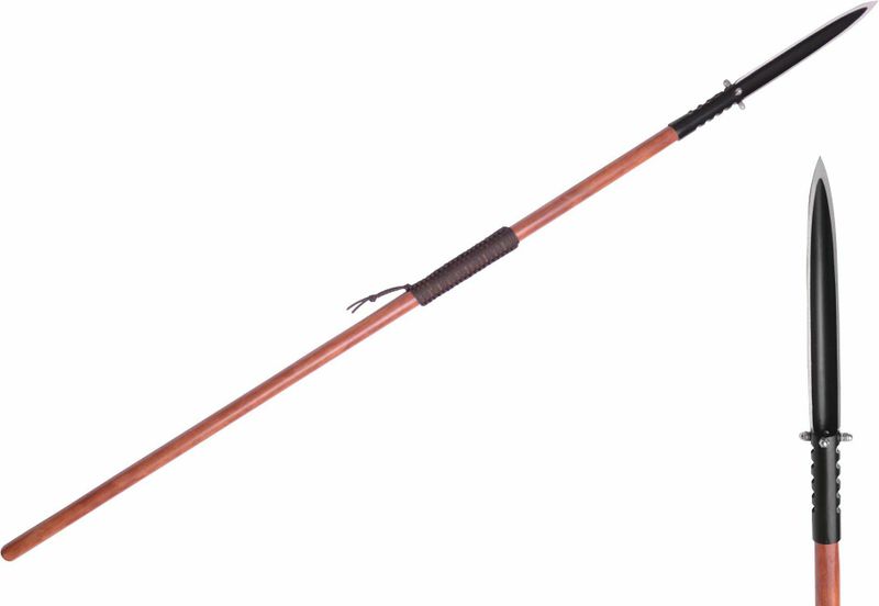 Condor CTK380-15.7 ASMAT DAGGER SPEAR kopija 40 cm, čierna, drevo, kožené puzdro