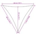 vidaXL Slnečná plachta 160 g/m² trojuholníková piesková 3x3x3 m HDPE