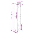 vidaXL Šatná skriňa Čierny dub 50 x 30 x 200 cm Kompozitné drevo