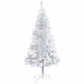 vidaXL Osvetlený umelý vianočný stromček s guľami strieborný 120cm PET