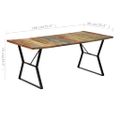 vidaXL Jedálenský stôl 180x90x76 cm, recyklovaný masív