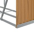 vidaXL Držiak na polená drevený vzhľad 180x45x100 cm pozinkovaná oceľ