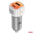 Nabíjačka do auta USB-A + USB-C 20 W 12/24 V AMiO-03882