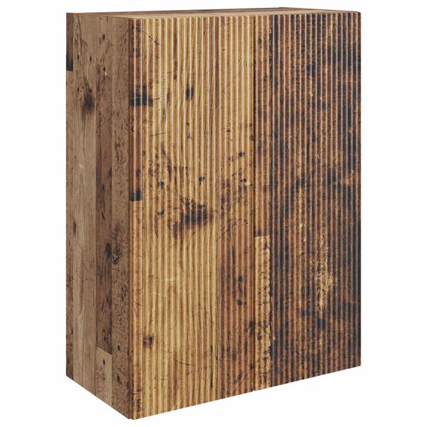 vidaXL Nástenná skrinka Staré drevo 66 x 34,5 x 90 cm Kompozitné drevo