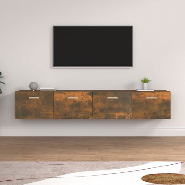 vidaXL Nástenné skrinky 2 ks dymový dub 100x36,5x35 cm sprac. drevo