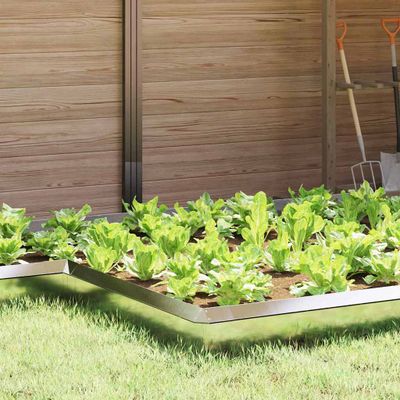 vidaXL Slimáková ohrada 4 ks 13,5 x 13,5 x 25 cm Nehrdzavejúca oceľ
