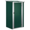 vidaXL Záhradný domček zelený 118,5x97x209,5 cm pozinkovaná oceľ