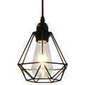 vidaXL Stropná lampa s diamantovým dizajnom, čierna 3 x E27 žiarovky