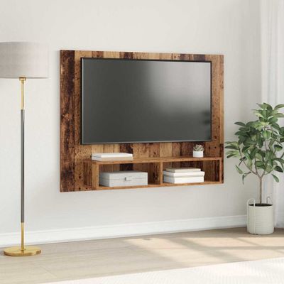 vidaXL Zostava TV skriniek Nástenný Staré drevo 120 x 23,5 x 90 cm