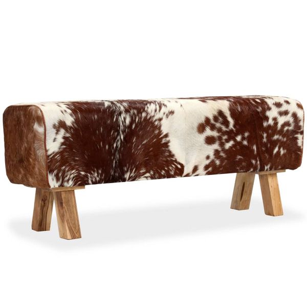 vidaXL Lavica, pravá kozia koža 120x30x45 cm