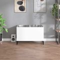 vidaXL Skrinka na platne lesklá biela 74,5x38x48 cm kompozitné drevo