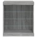 vidaXL Komoda s LED svetlami sivá sonoma 60,5x37x67 cm