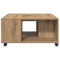 vidaXL Konferenčný stolík, dub artisan 80x80x40 cm, kompozitné drevo