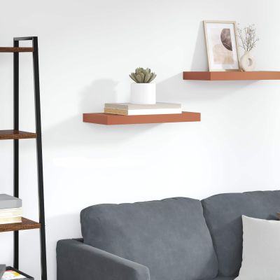 vidaXL Stenná polica Nástenný Červená 60 x 23 x 4 cm Kompozitné drevo