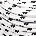 vidaXL Pletené lodné lano biele 6 mm x 25 m polyester