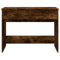 vidaXL Toaletný stolík so zrkadlom dymový dub 100x45x76 cm